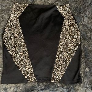 Cheetah print stretch skirt